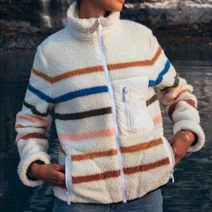 Faherty Dream Fleece Jacket Polar Rainbow NWT XL